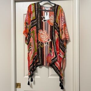 Nine West Multicolor Floral Stripe Tunic
